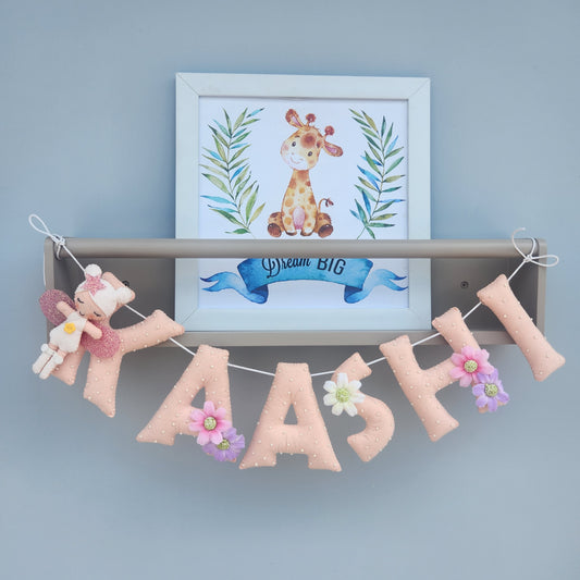 FAIRY THEME FELT NAME GARLAND