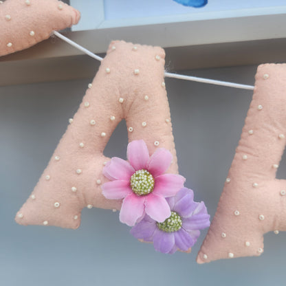 FAIRY THEME FELT NAME GARLAND