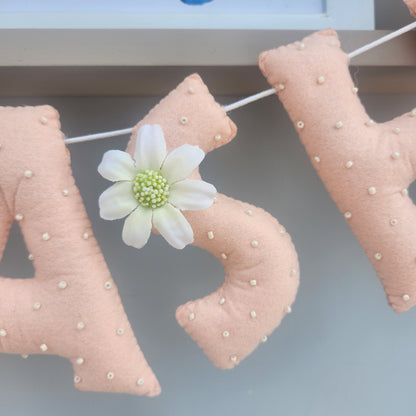 FAIRY THEME FELT NAME GARLAND