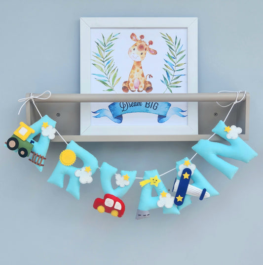 LANDSCAPE THEME FELT NAME GARLAND