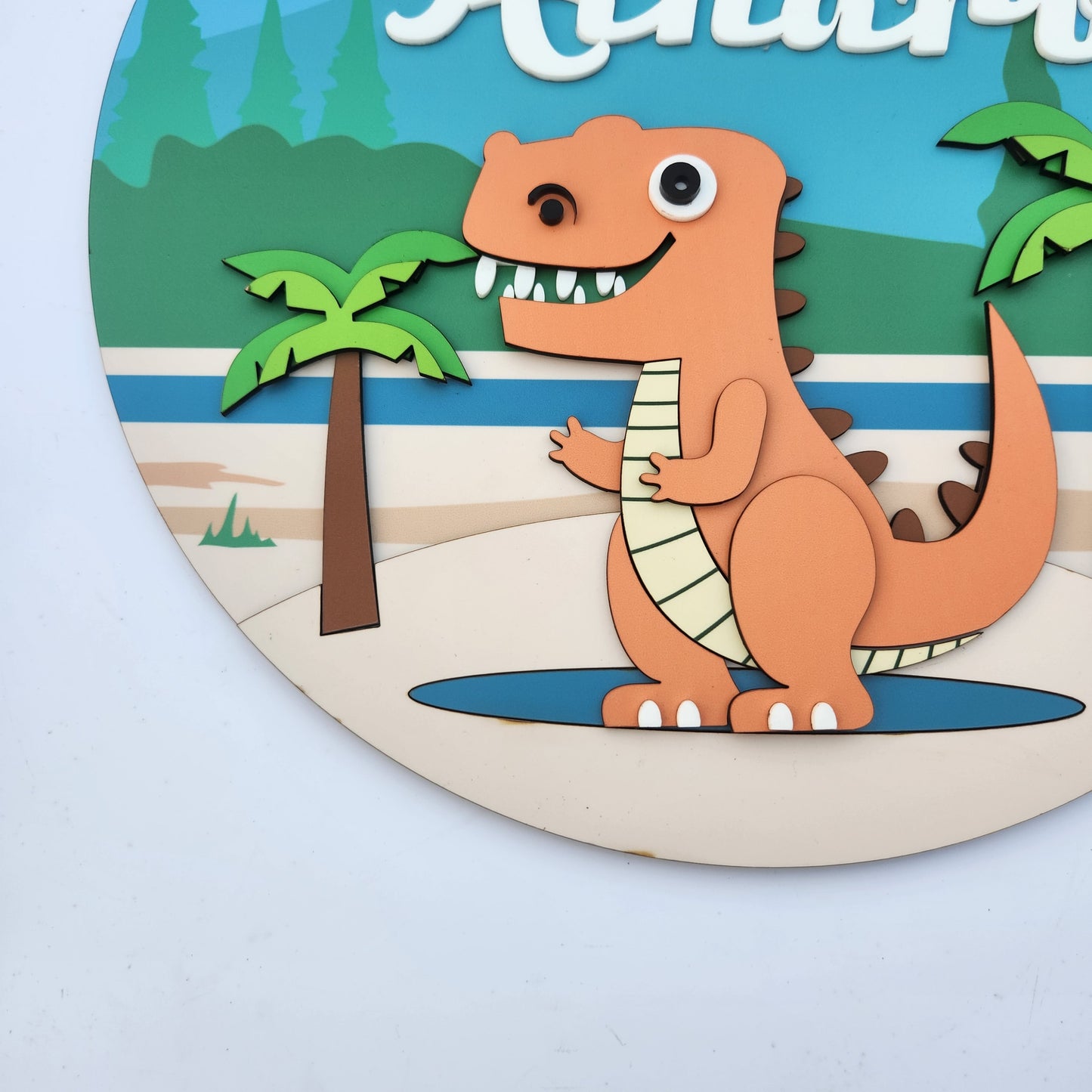 DINOSAUR THEME NAME SIGN