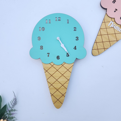 ICE CREAM CLOCK - BLUE