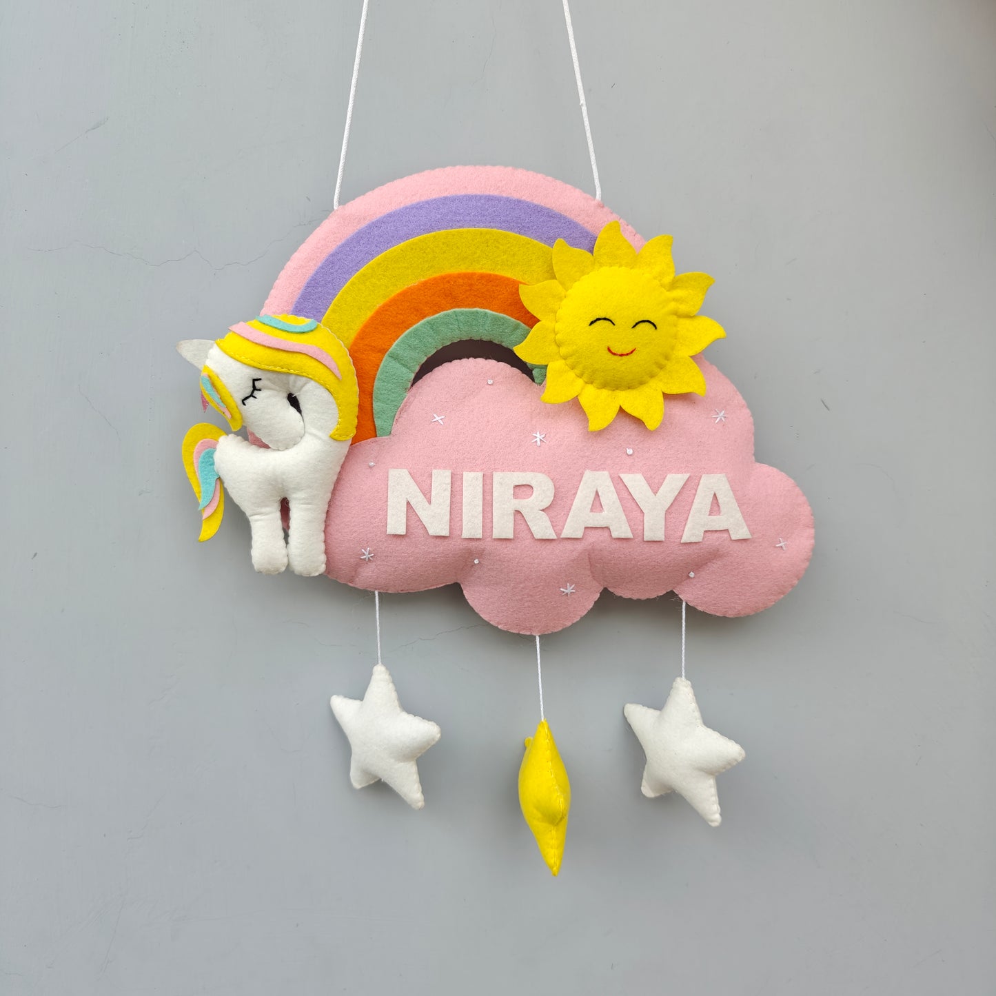 RAINBOW UNICORN WALL HANGING