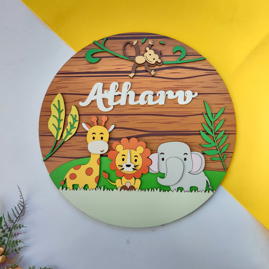 SAFARI THEME NAME SIGN