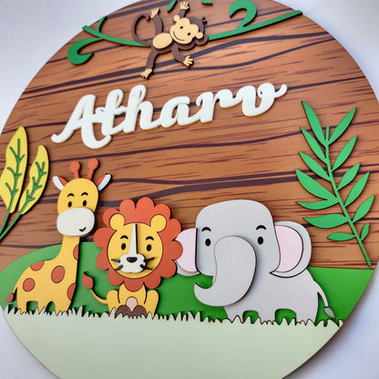 SAFARI THEME NAME SIGN